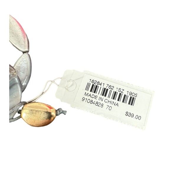 J. Jill Shell Necklace & Bracelet Set Mixed Metal Cluster Mother Pearl Abalone - Picture 5 of 16